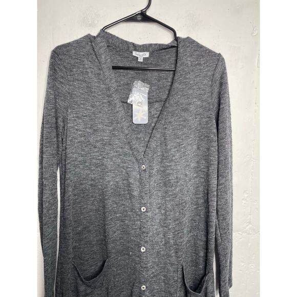 NEW Splendid Gray Button Down Maxi Cardigan Size Small Ashbourne - Picture 3 of 9